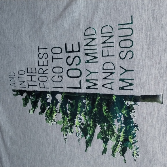 NWOT John Muir nature quote gray tee - Picture 3 of 5